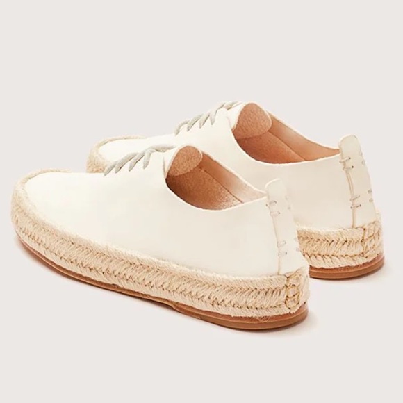🥿NWT FEIT WOMENS ESPADRILLE TIE UP SHOES HAND SEWN IN COURT WHITE SIZE 40 - Picture 5 of 13